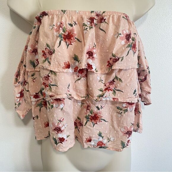 AMERICAN EAGLE Off The Shoulder Floral Crop Top - Picture 7 of 11